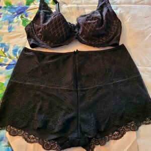 shapewear tummy control panty lacey /bra